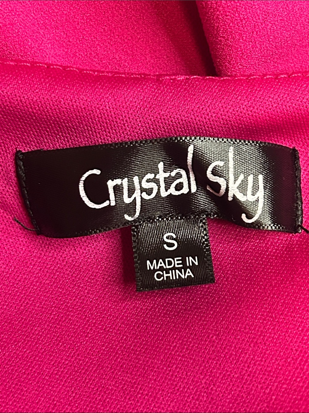 Crystal Sky Fuchsia Pink One Shoulder Romper Sleeveless Women Small S - Picture 9 of 11